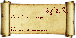 Ávéd Kinga névjegykártya